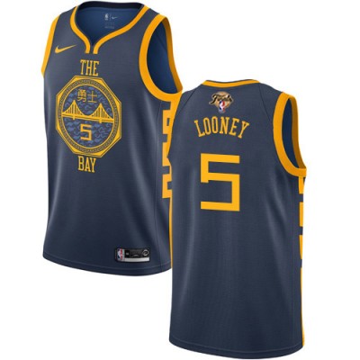 Nike Golden State Warriors #5 Kevon Looney Navy Swingman City Edition Youth 2022 NBA Finals Jersey